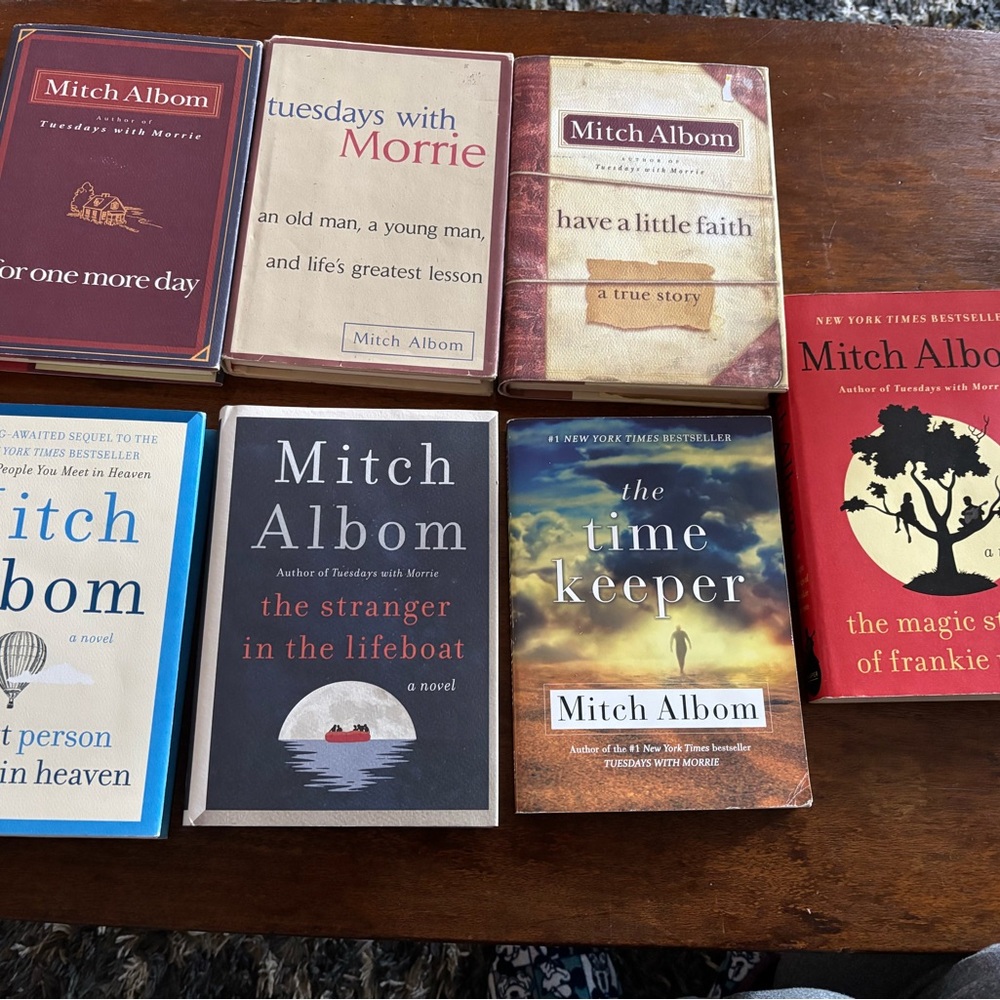 Mitch Albom 7 Book Lot -Mixed Lot HC and PB